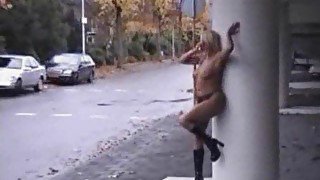 Slutty girls doing public nudity