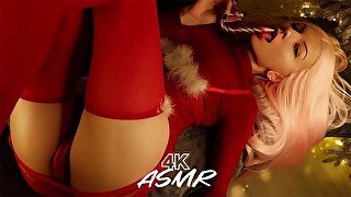 X-MAS ASMR - TASTY LICKING, LOLLIPOP TEASING, MOUTH SOUNDS, 3DIO SUCKING  SOLY ASMR