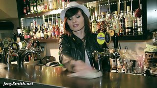 Jeny Smith naked barmaid on duty