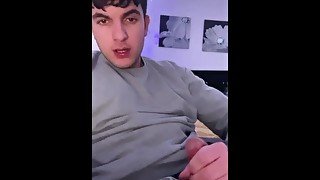 Young Guy Masturbating (Touches Himself)