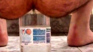 extreme ass insertion with 2 plastic bottles