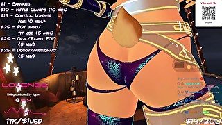 Bunny Girl Vibes and Plays with Herself While Streaming In VR