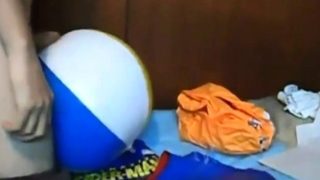 Inflatable toy play beach ball humping orgasm