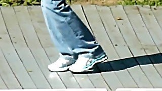 Dancing girl. Asics sneakers