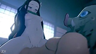 Nezuko de Demon Slayer follada