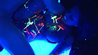 Seductive busty slut Eva Angelina gets fucked up in night club