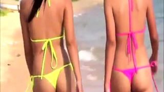 Sexy  Young Thai girls in thong bikini