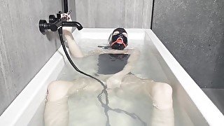 Latex Bath Orgasm