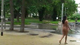 Jarka - Hot Public Nudity With Sweet Brunette