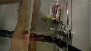 Filming myself in the bathroom while taking shower