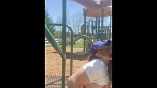 Young college latina slut skipping class to suck a bbc in the park