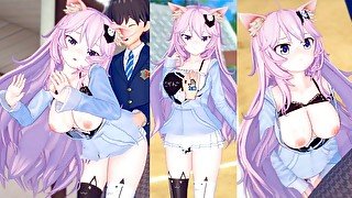 [Hentai Game Koikatsu! ]Have sex with Big tits Vtuber nyatasha nyanners.3DCG Erotic Anime Video.