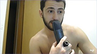 Uncut daddy humiliates spitfaggot with his wet cock and loads of saliva JOI