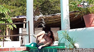 German Sex Tourist book a squirting latina hooker outdoor