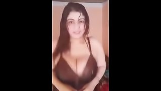 Amazing dance with busty Arabic girl