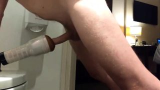 Groaning while pumping more cum into my fleshlight