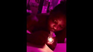 420  wet Pussy eating & slapping transgender interracial couple smoking moaning shaking leg orgasms