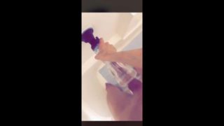 Fucking a fleshlight in the shower