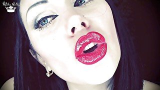 My red kisses make you cum on my face in clip! But this will never happen in real life sissy boy!