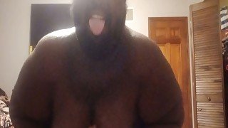 Compilation of me having boobs job with dildo while naked as a male in bedroom