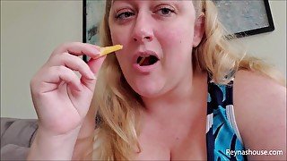 Lunch Time Stuffing Mukbang - BBW Reyna Mae Overeating Facestuffing Weight Gain