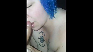 Wet And Sloppy Blowjob From Goth Submissive 2